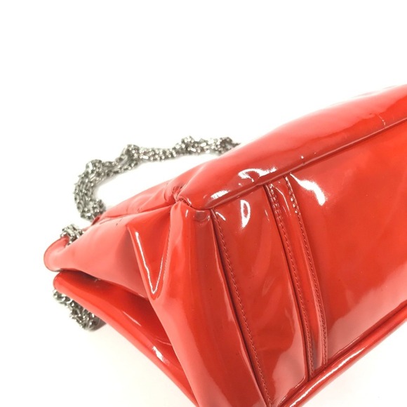 CHANEL Red Leather Logo Shoulder Bag - Picture 9 of 16